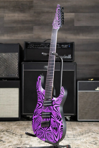 Legator N7F-INK Ninja Bolt-On 7-String Multi-Scale Electric Guitar - Satin Ilya Purple with Gig Bag
