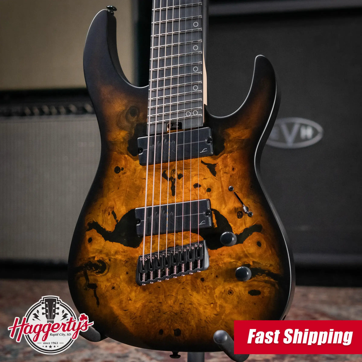 Legator N8FSS-DV 8-String Multi-Scale Electric Guitar - Death Valley with Gig Bag