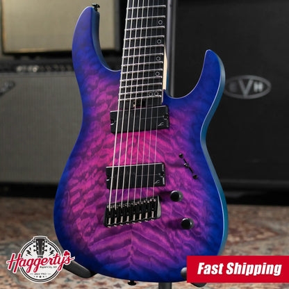 Legator N8FSS-HB 8-String Multi-Scale Electric Guitar - Hyper Nova Blue with Gig Bag
