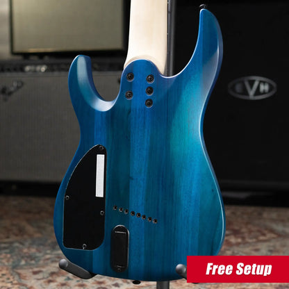 Legator N8FSS-HB 8-String Multi-Scale Electric Guitar - Hyper Nova Blue with Gig Bag