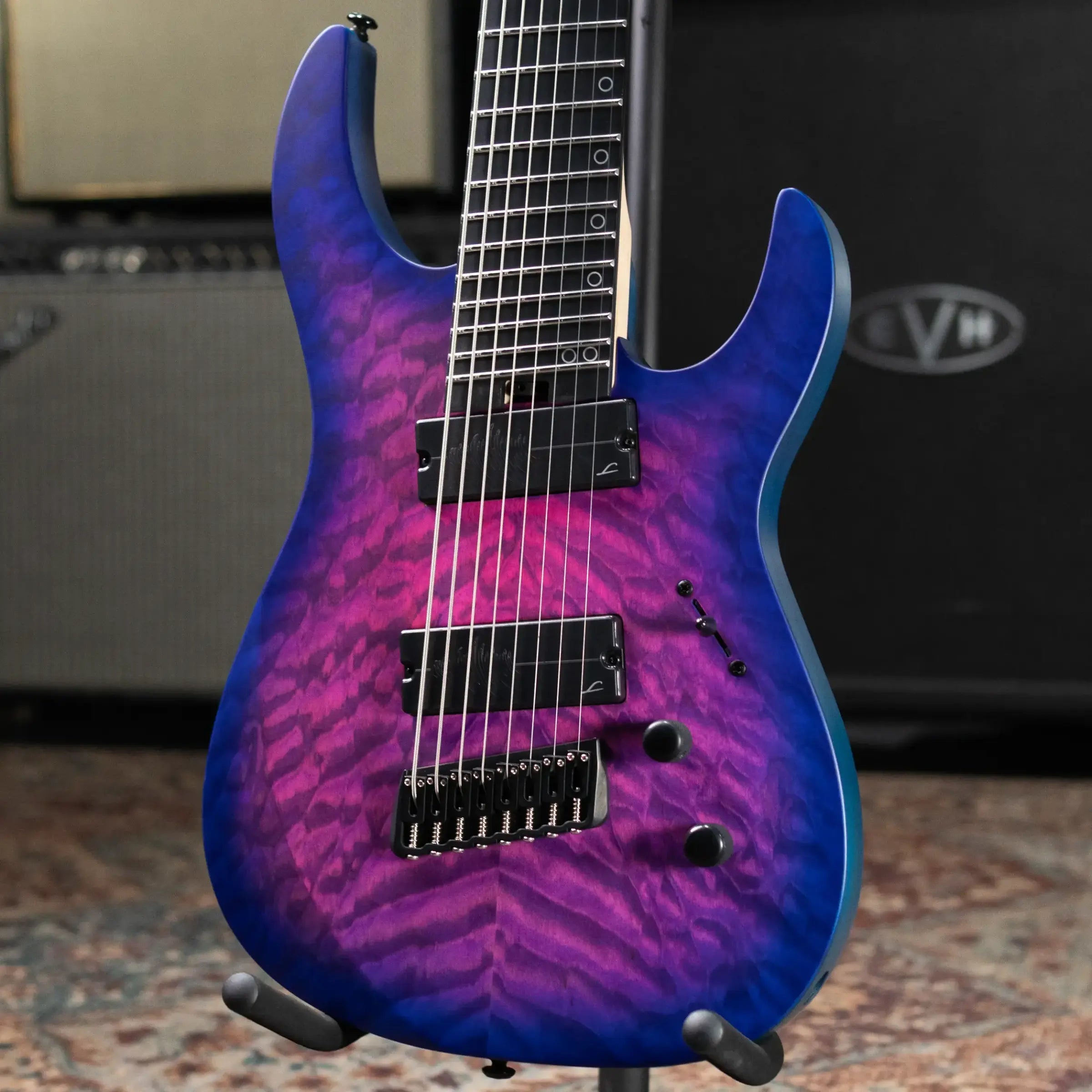 Legator N8FSS-HB 8-String Multi-Scale Electric Guitar - Hyper Nova Blue with Gig Bag