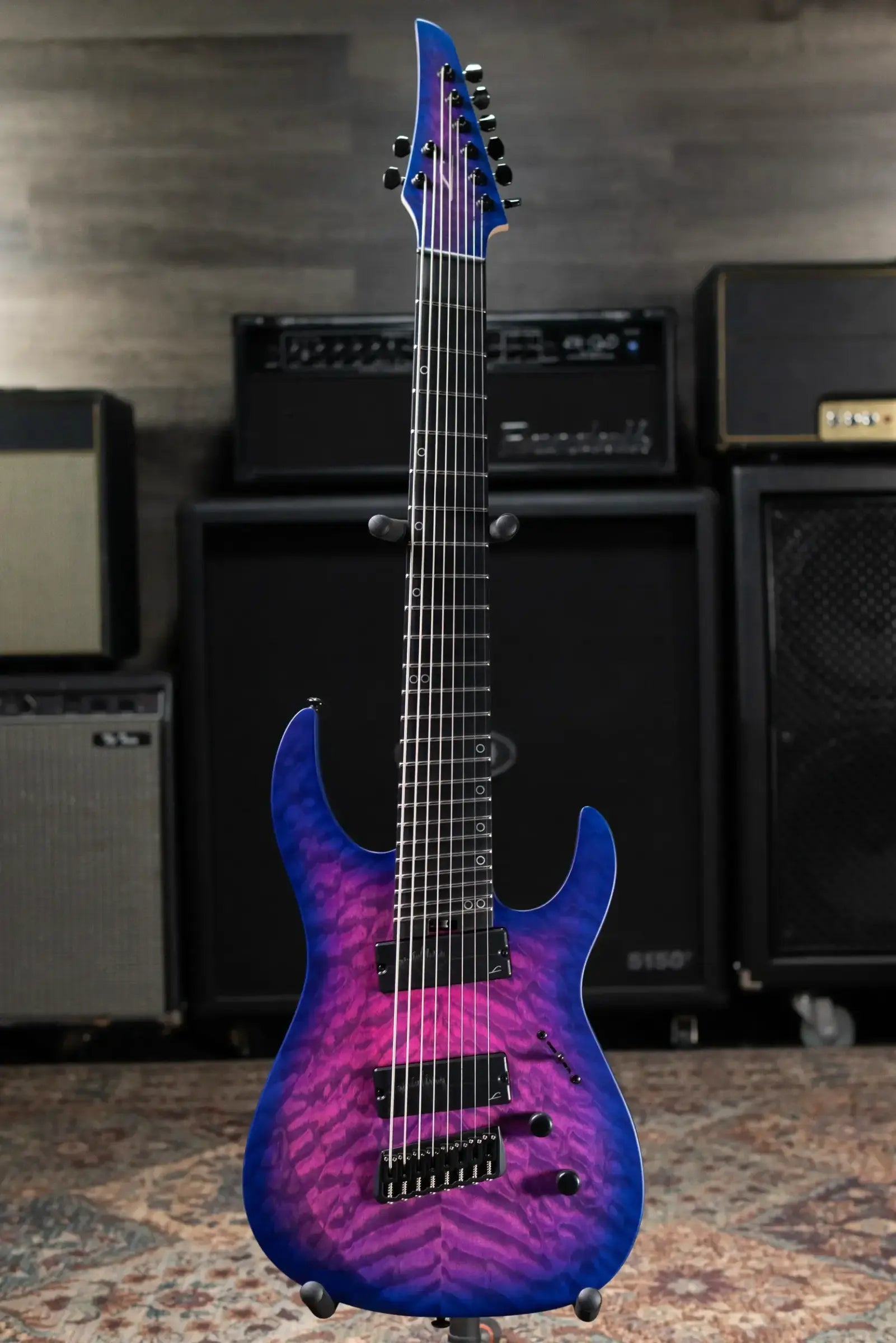Legator N8FSS-HB 8-String Multi-Scale Electric Guitar - Hyper Nova Blue with Gig Bag