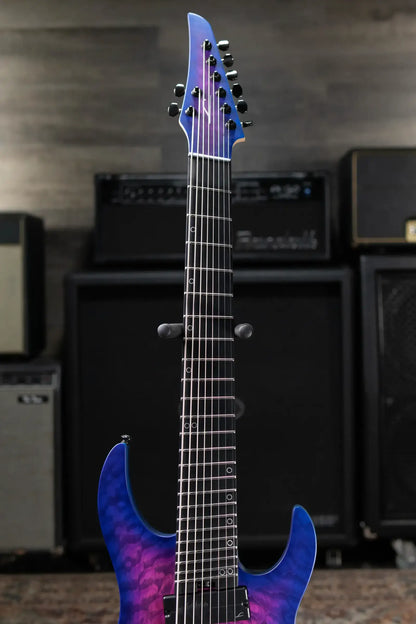 Legator N8FSS-HB 8-String Multi-Scale Electric Guitar - Hyper Nova Blue with Gig Bag