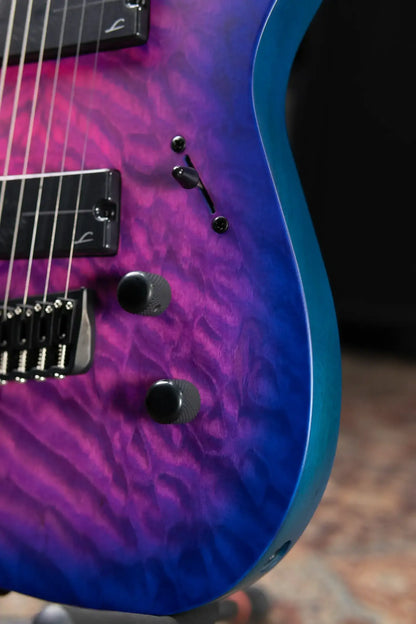 Legator N8FSS-HB 8-String Multi-Scale Electric Guitar - Hyper Nova Blue with Gig Bag