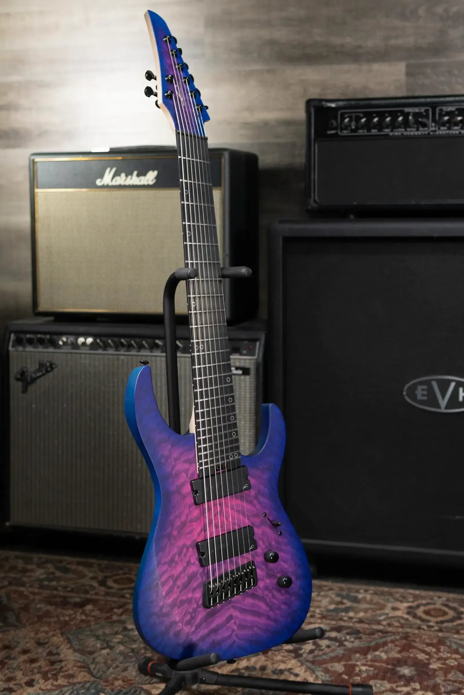 Legator N8FSS-HB 8-String Multi-Scale Electric Guitar - Hyper Nova Blue with Gig Bag