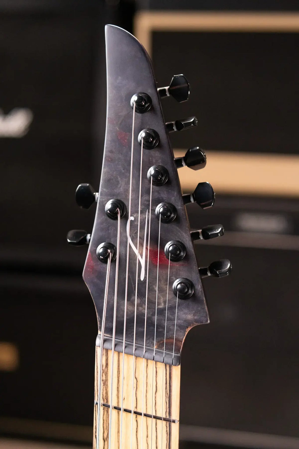 Legator N8FX-BW 8-String Multi-Scale Electric Guitar - Black Widow with Gig Bag
