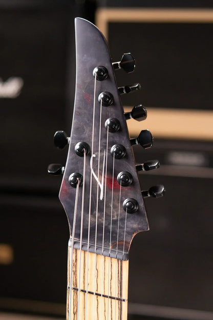 Legator N8FX-BW 8-String Multi-Scale Electric Guitar - Black Widow with Gig Bag