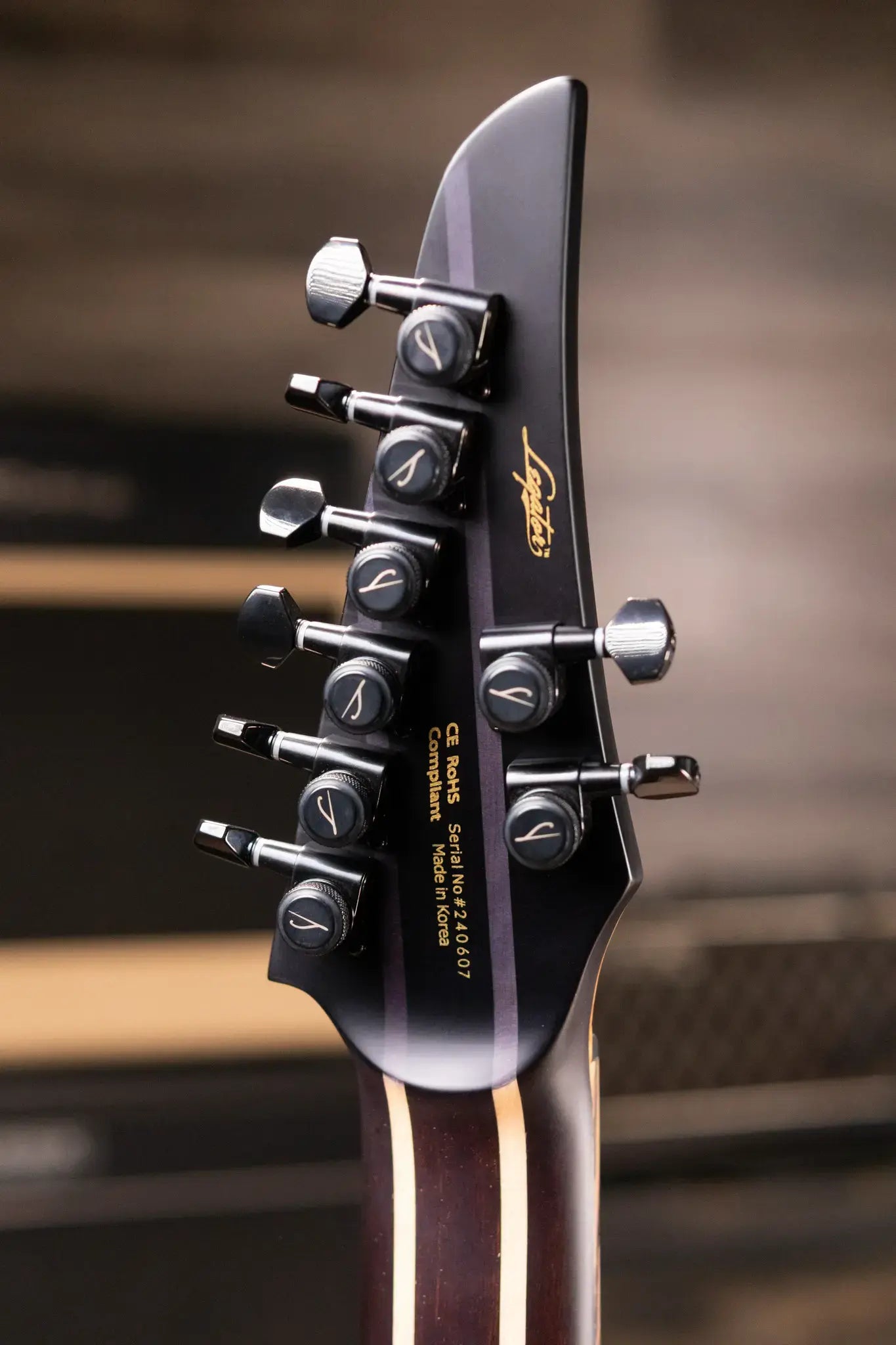 Legator N8FX-BW 8-String Multi-Scale Electric Guitar - Black Widow with Gig Bag