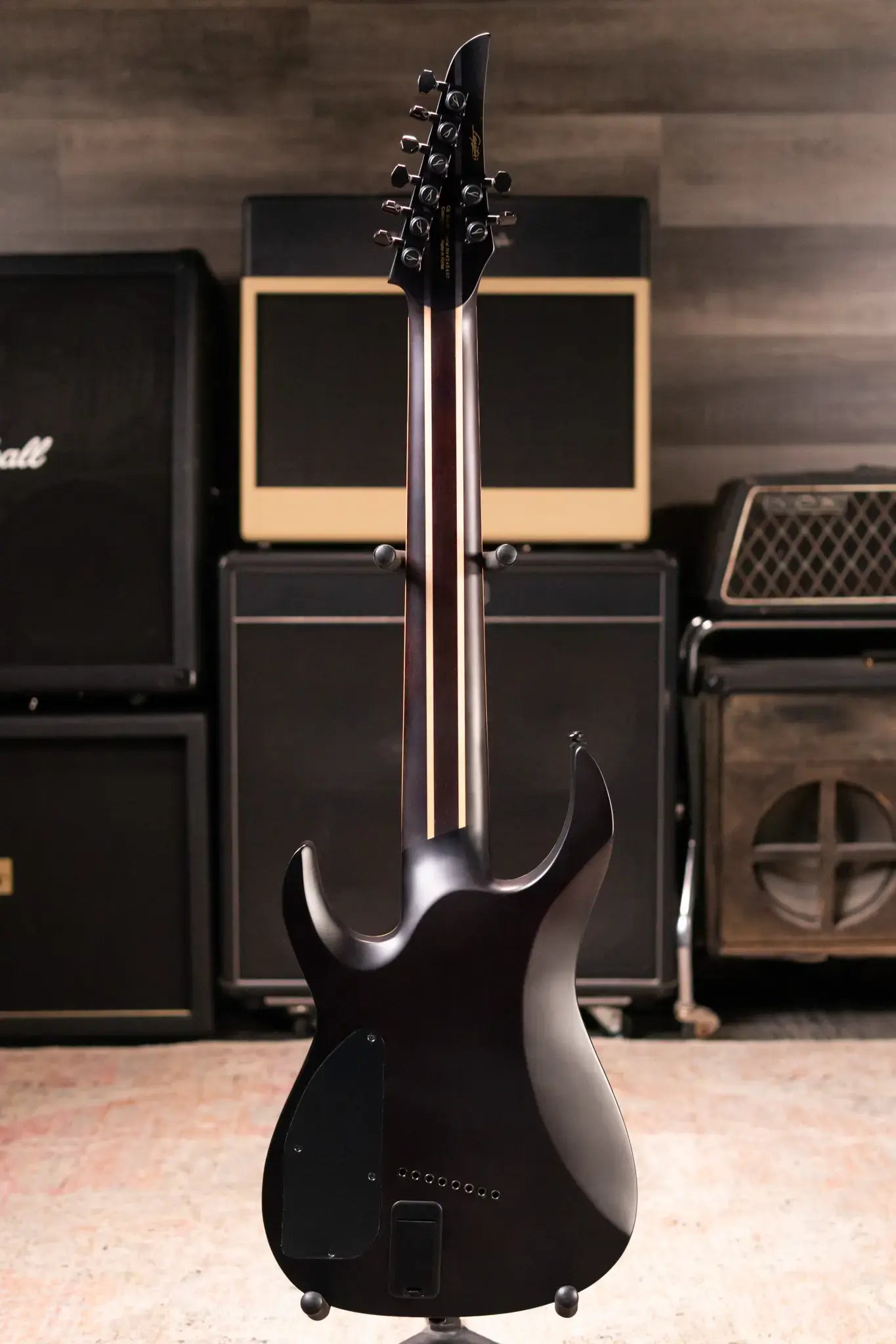 Legator N8FX-BW 8-String Multi-Scale Electric Guitar - Black Widow with Gig Bag