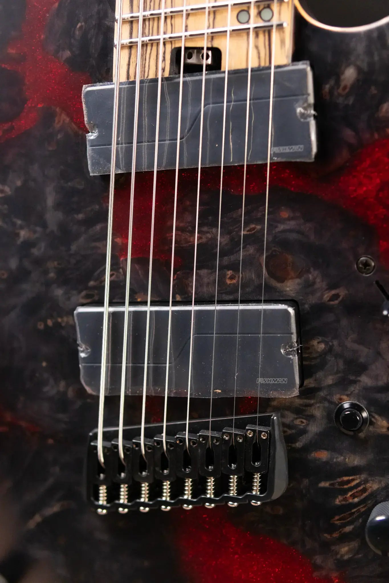 Legator N8FX-BW 8-String Multi-Scale Electric Guitar - Black Widow with Gig Bag