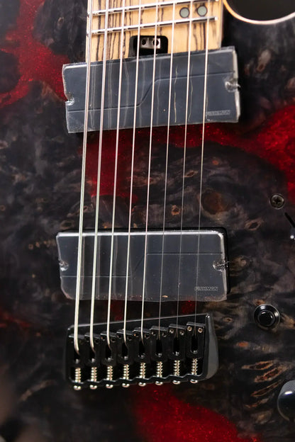 Legator N8FX-BW 8-String Multi-Scale Electric Guitar - Black Widow with Gig Bag