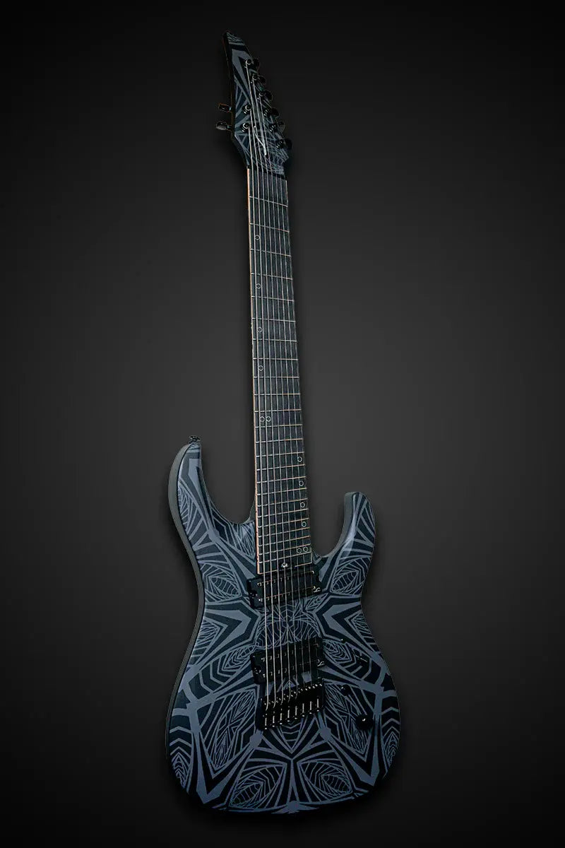 Legator N8F-INK Ninja Bolt-On 8-String Multi-Scale Electric Guitar - Satin Ilya Black