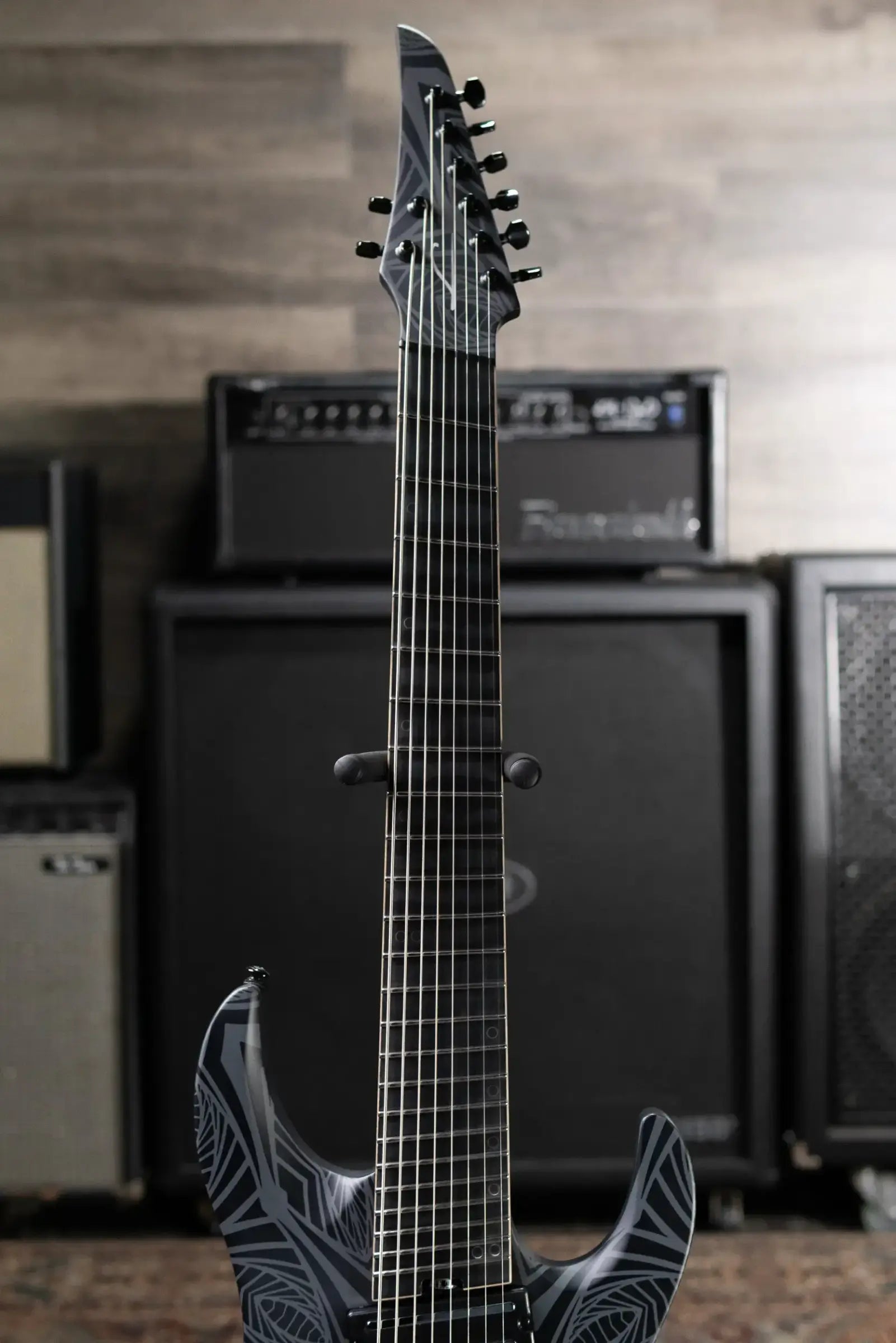 Legator N8F-INK Ninja Bolt-On 8-String Multi-Scale Electric Guitar - Satin Ilya Black with Gig Bag
