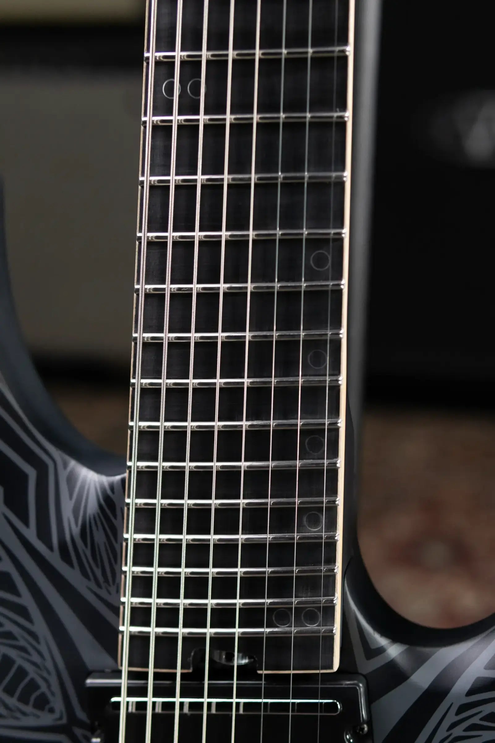 Legator N8F-INK Ninja Bolt-On 8-String Multi-Scale Electric Guitar - Satin Ilya Black with Gig Bag