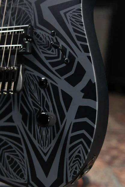 Legator N8F-INK Ninja Bolt-On 8-String Multi-Scale Electric Guitar - Satin Ilya Black with Gig Bag