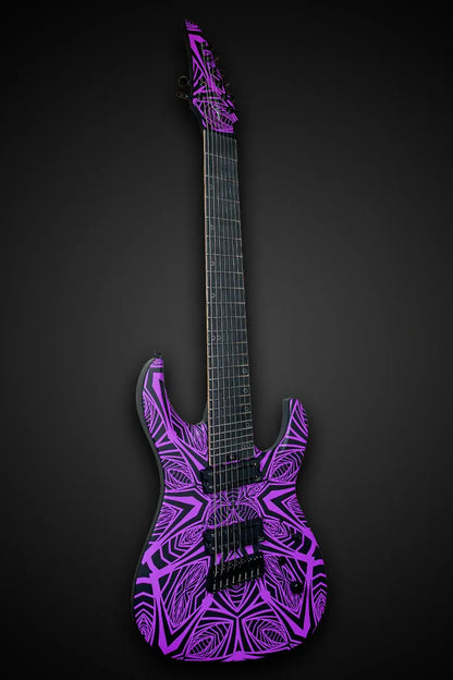 Legator N8F-INK Ninja Bolt-On 8-String Multi-Scale Electric Guitar - Satin Ilya Purple