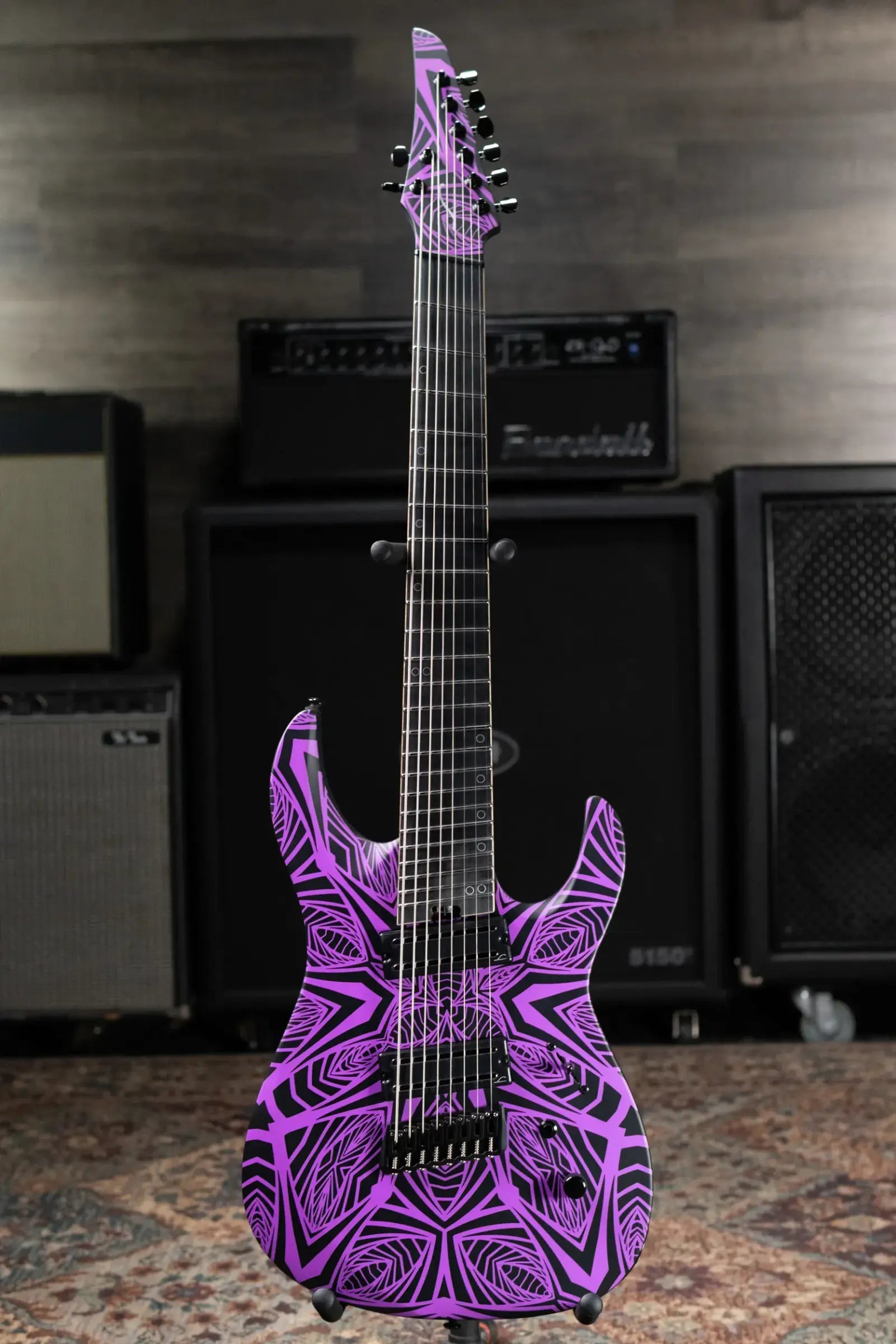 Legator N8F-INK Ninja Bolt-On 8-String Multi-Scale Electric Guitar - Satin Ilya Purple