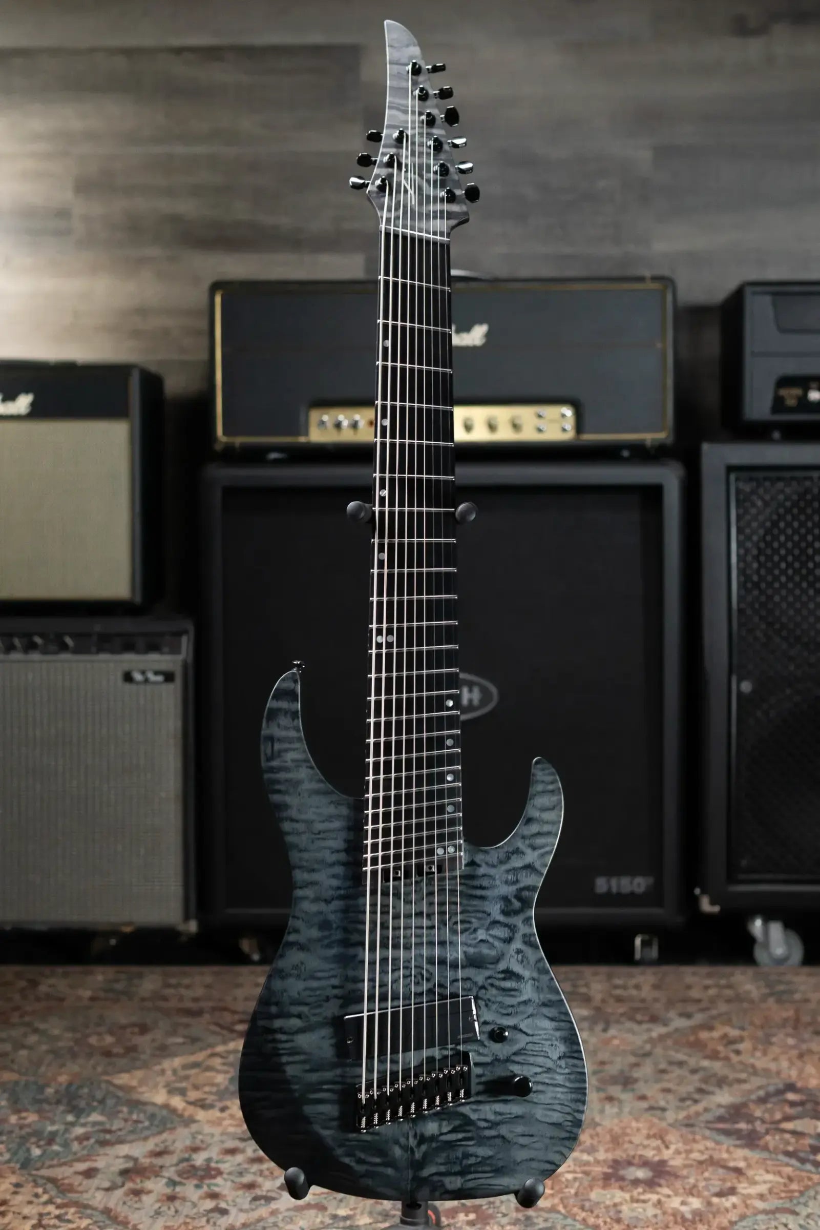 Legator N9F-BLK Ninja Multi-Scale 9-String Electric Guitar - Black with Gig Bag - B-Stock