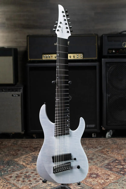 Legator N9F-WHT 9-String Multi-Scale Electric Guitar - White FM with Gig Bag - Used