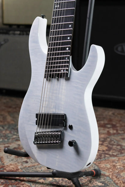 Legator N9F-WHT 9-String Multi-Scale Electric Guitar - White FM with Gig Bag - Used