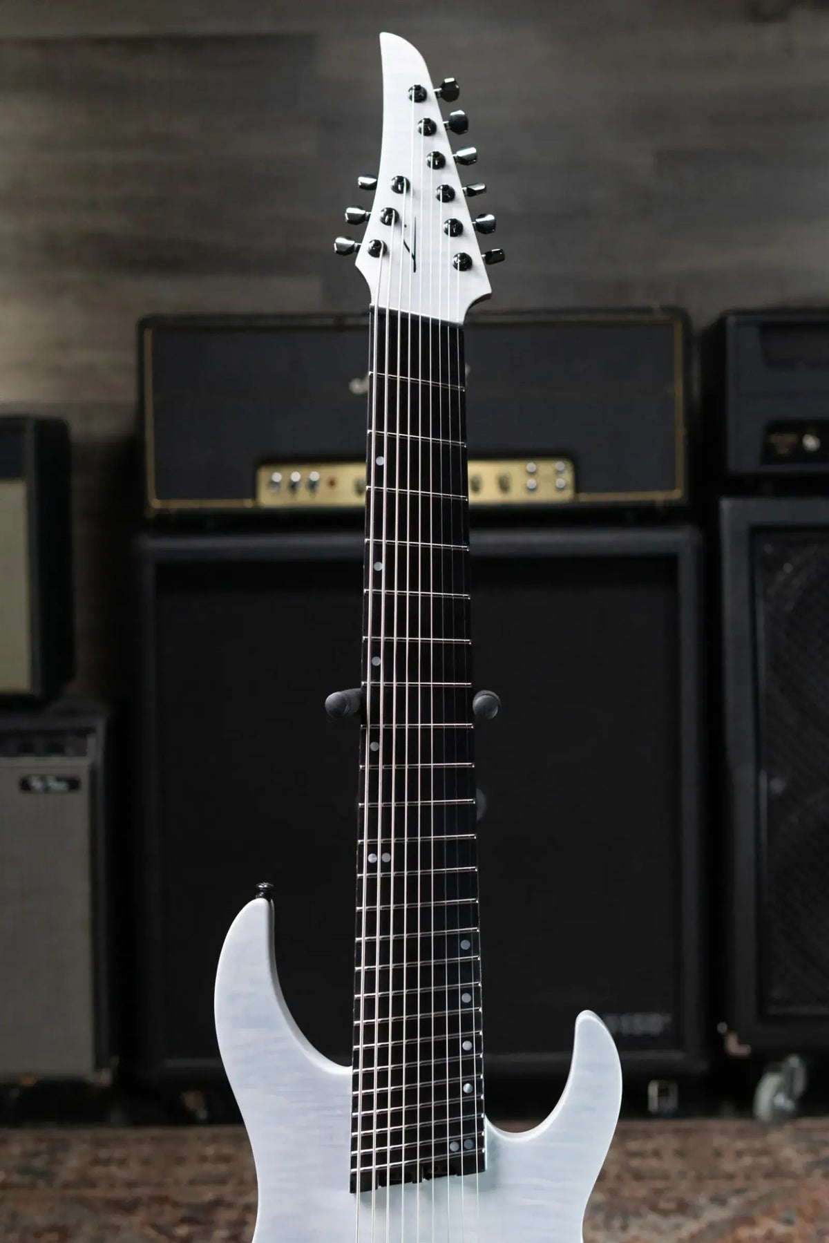 Legator N9F-WHT 9-String Multi-Scale Electric Guitar - White FM with Gig Bag - Used