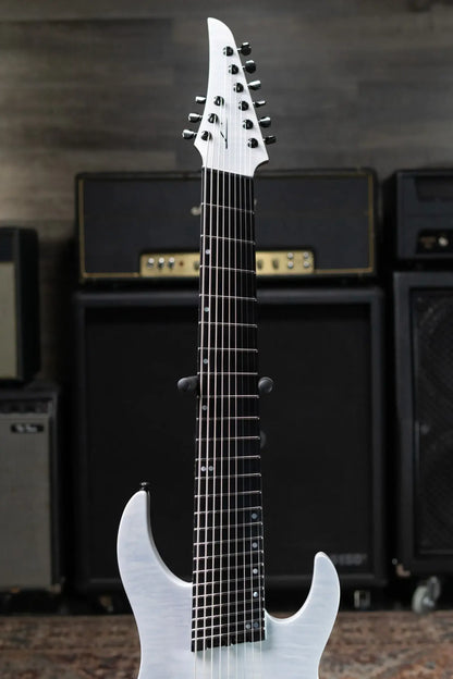 Legator N9F-WHT 9-String Multi-Scale Electric Guitar - White FM with Gig Bag - Used