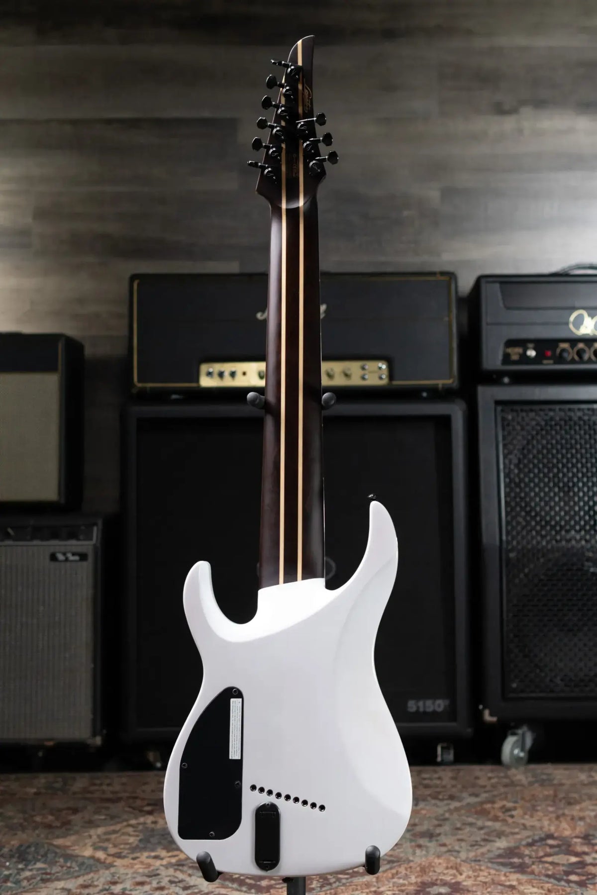Legator N9F-WHT 9-String Multi-Scale Electric Guitar - White FM with Gig Bag - Used