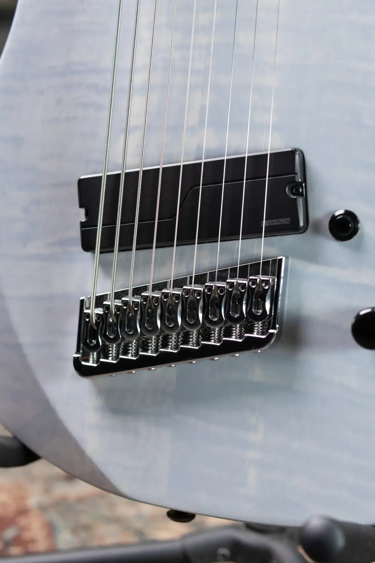 Legator N9F-WHT 9-String Multi-Scale Electric Guitar - White FM with Gig Bag - Used