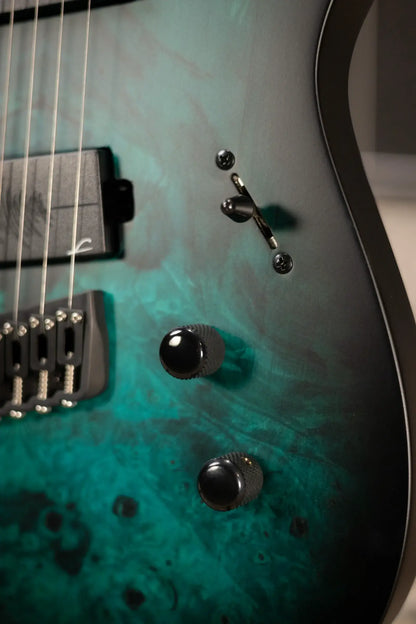 Legator Ninja N6FSS-DS Super Shred 6-String Multi-Scale Electric Guitar - Dark Sapphire with Gig Bag