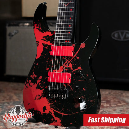 Legator Ninja N7 Slaughter 7-String Electric Guitar - Black with Gig Bag