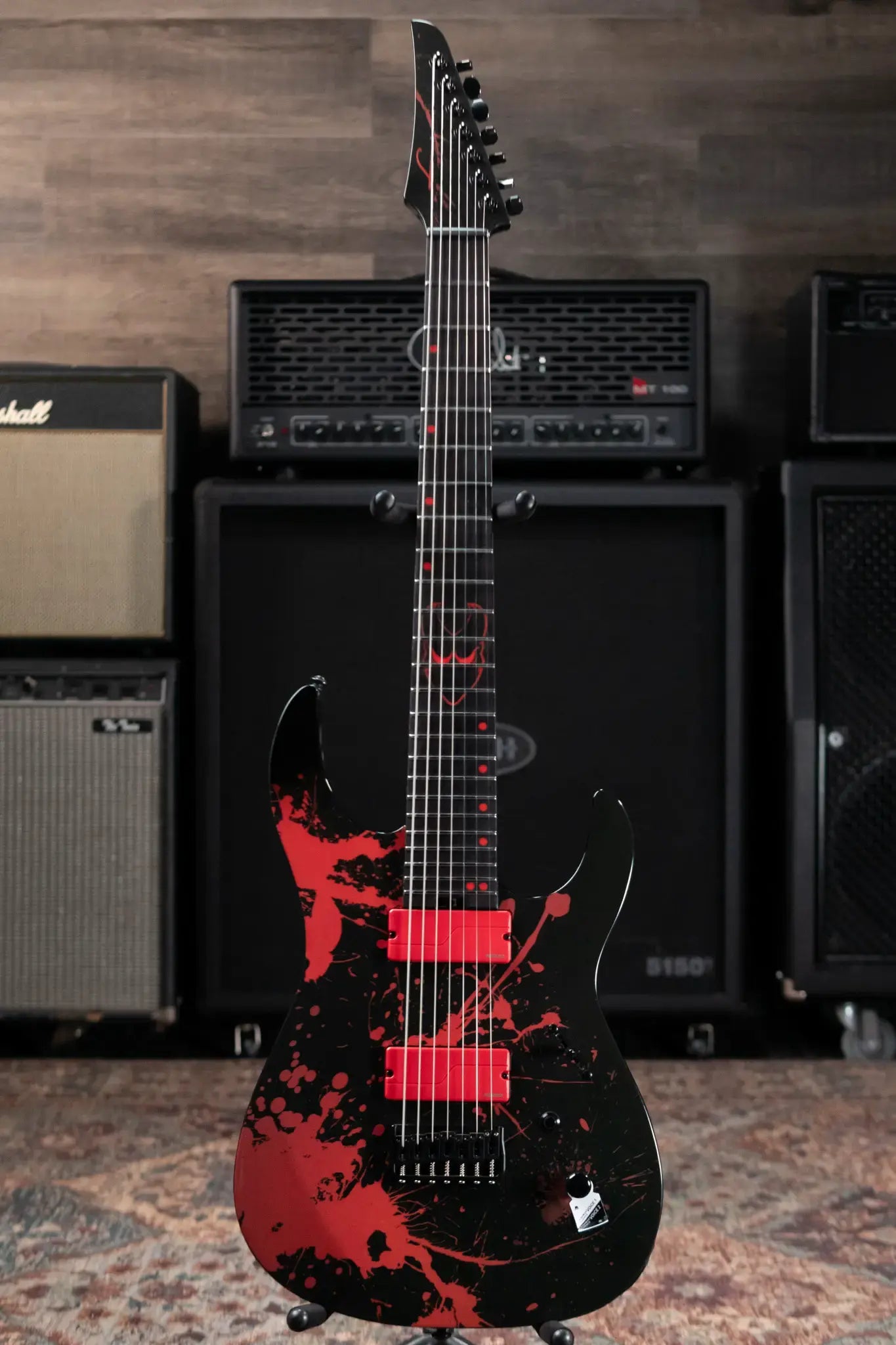 Legator Ninja N7 Slaughter 7-String Electric Guitar - Black with Gig Bag