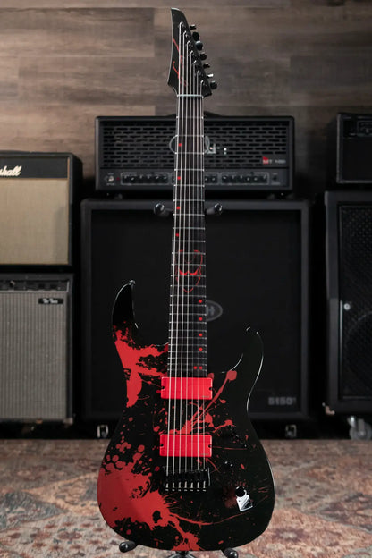 Legator Ninja N7 Slaughter 7-String Electric Guitar - Black with Gig Bag