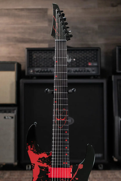 Legator Ninja N7 Slaughter 7-String Electric Guitar - Black with Gig Bag