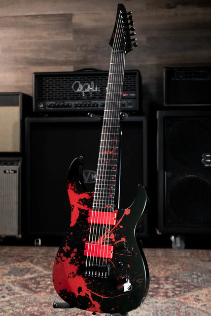 Legator Ninja N7 Slaughter 7-String Electric Guitar - Black with Gig Bag