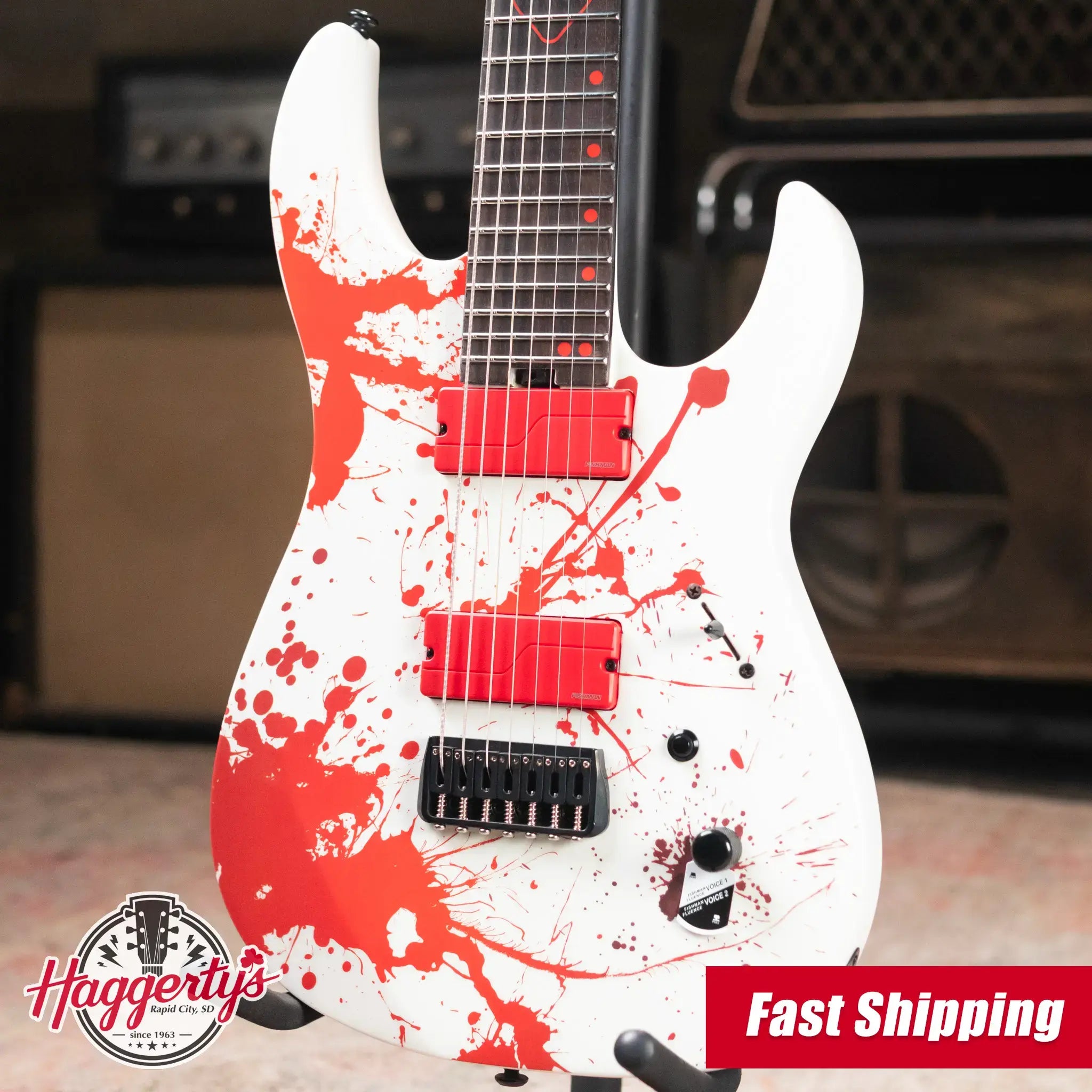 Legator Ninja N7 Slaughter 7-String Electric Guitar - Bonebreaker White with Gig Bag