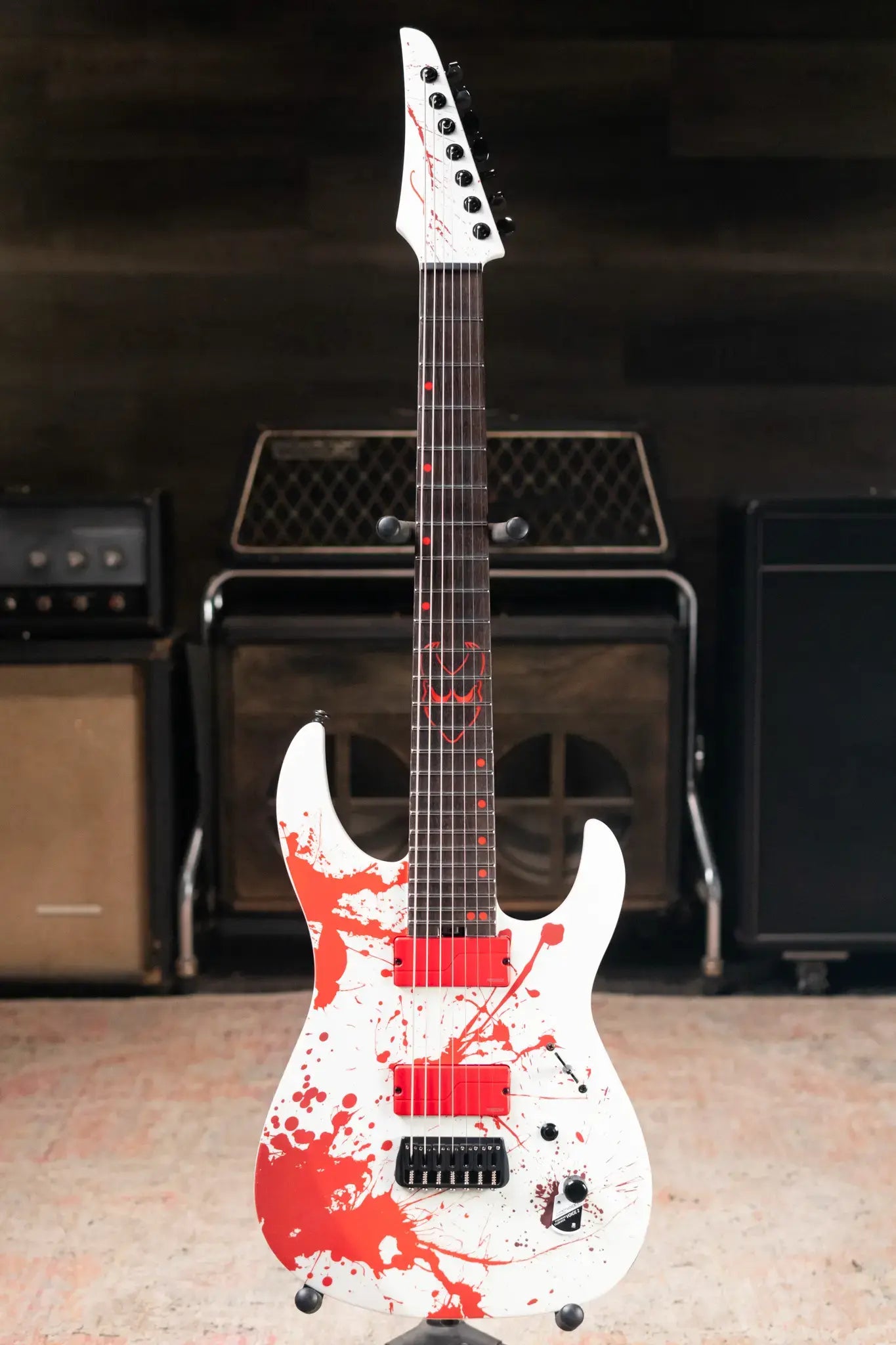 Legator Ninja N7 Slaughter 7-String Electric Guitar - Bonebreaker White with Gig Bag