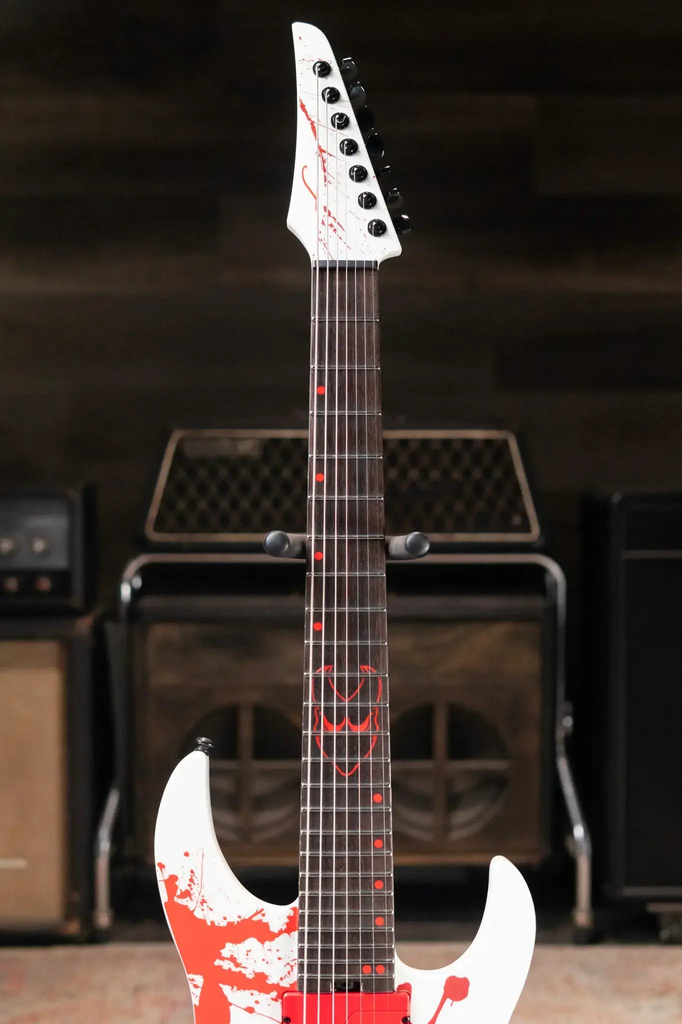 Legator Ninja N7 Slaughter 7-String Electric Guitar - Bonebreaker White with Gig Bag