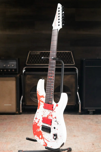 Legator Ninja N7 Slaughter 7-String Electric Guitar - Bonebreaker White with Gig Bag