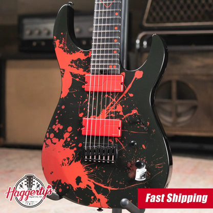 Legator Ninja N7 Slaughter 7-String Electric Guitar - Demolisher Black with Gig Bag