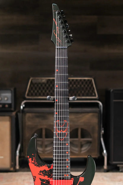 Legator Ninja N7 Slaughter 7-String Electric Guitar - Demolisher Black with Gig Bag