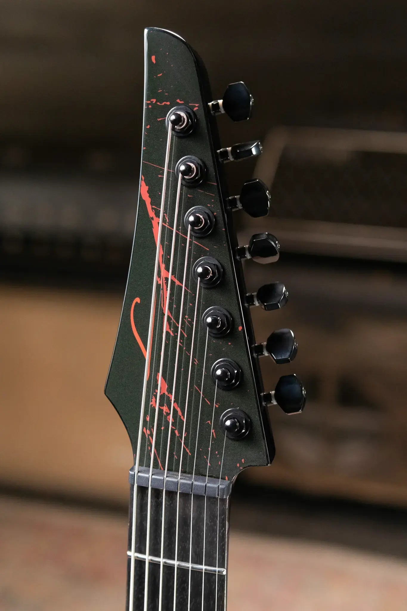 Legator Ninja N7 Slaughter 7-String Electric Guitar - Demolisher Black with Gig Bag