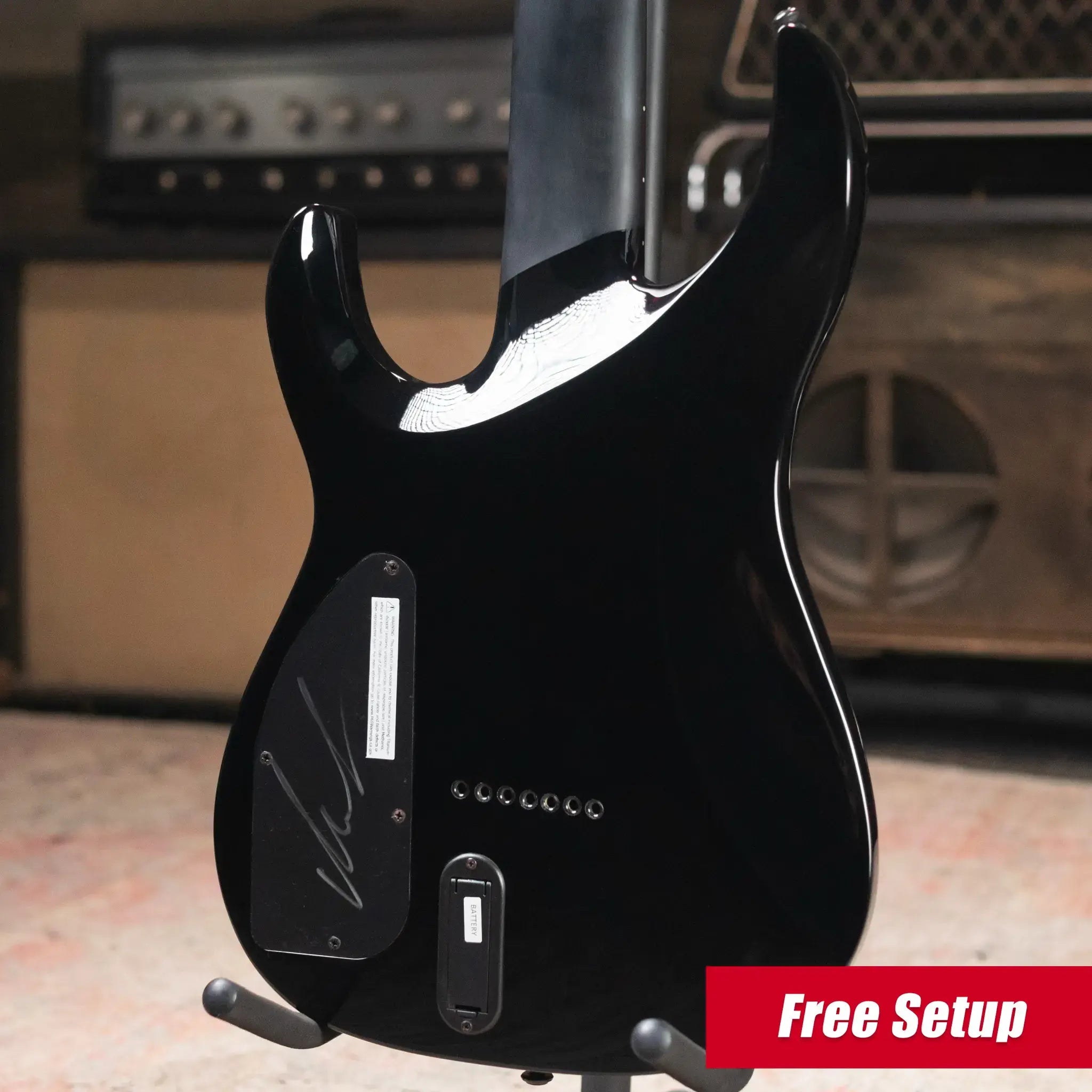 Legator Ninja N7 Slaughter 7-String Electric Guitar - Demolisher Black with Gig Bag