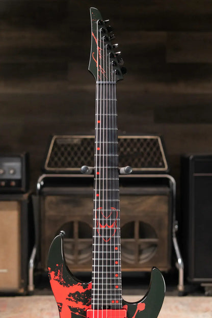 Legator Ninja N7 Slaughter 7-String Electric Guitar - Demolisher Black with Gig Bag