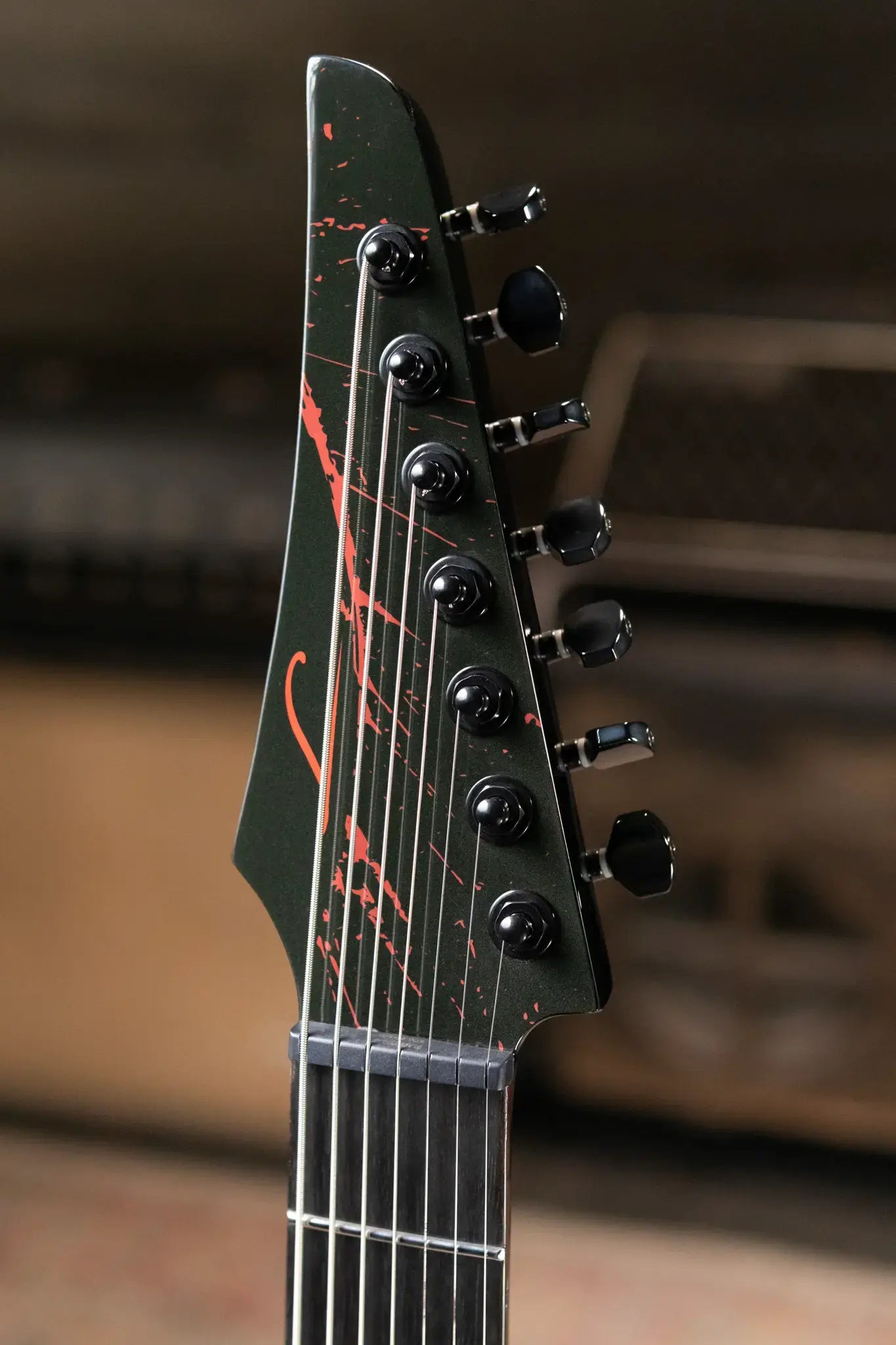 Legator Ninja N7 Slaughter 7-String Electric Guitar - Demolisher Black with Gig Bag