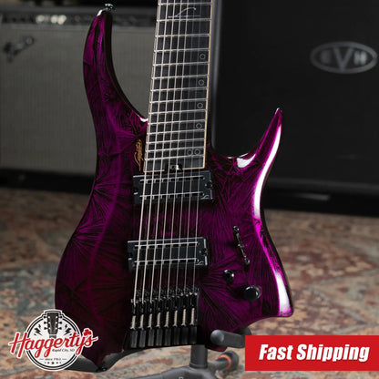 Legator R8F Revenant Bolt-On 8-String Multi-Scale Electric Guitar - Purple Rain with Padded Gig Bag