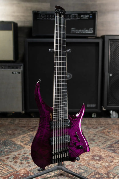 Legator R8F Revenant Bolt-On 8-String Multi-Scale Electric Guitar - Purple Rain with Padded Gig Bag