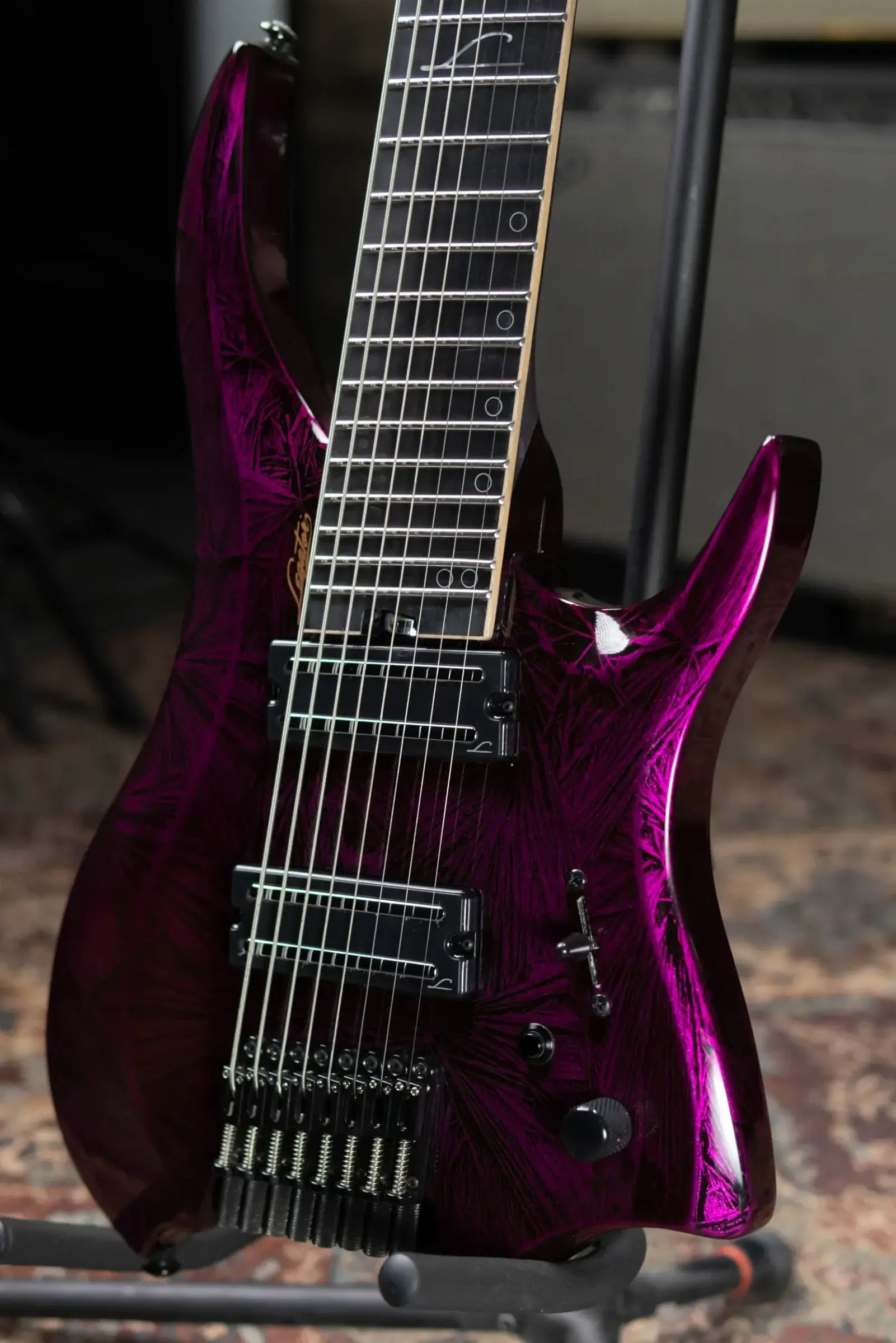 Legator R8F Revenant Bolt-On 8-String Multi-Scale Electric Guitar - Purple Rain with Padded Gig Bag