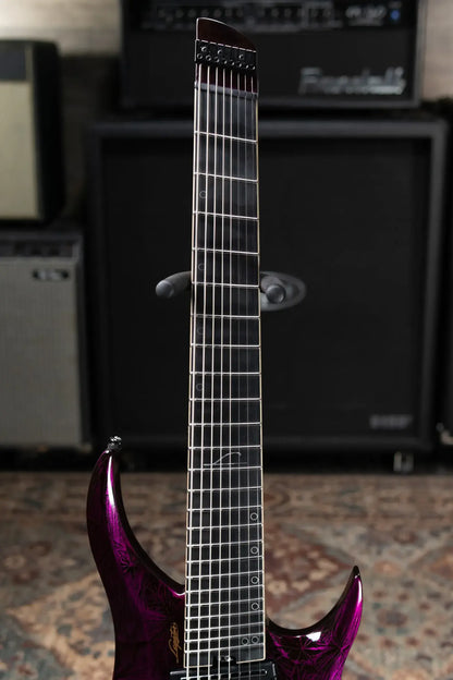 Legator R8F Revenant Bolt-On 8-String Multi-Scale Electric Guitar - Purple Rain with Padded Gig Bag