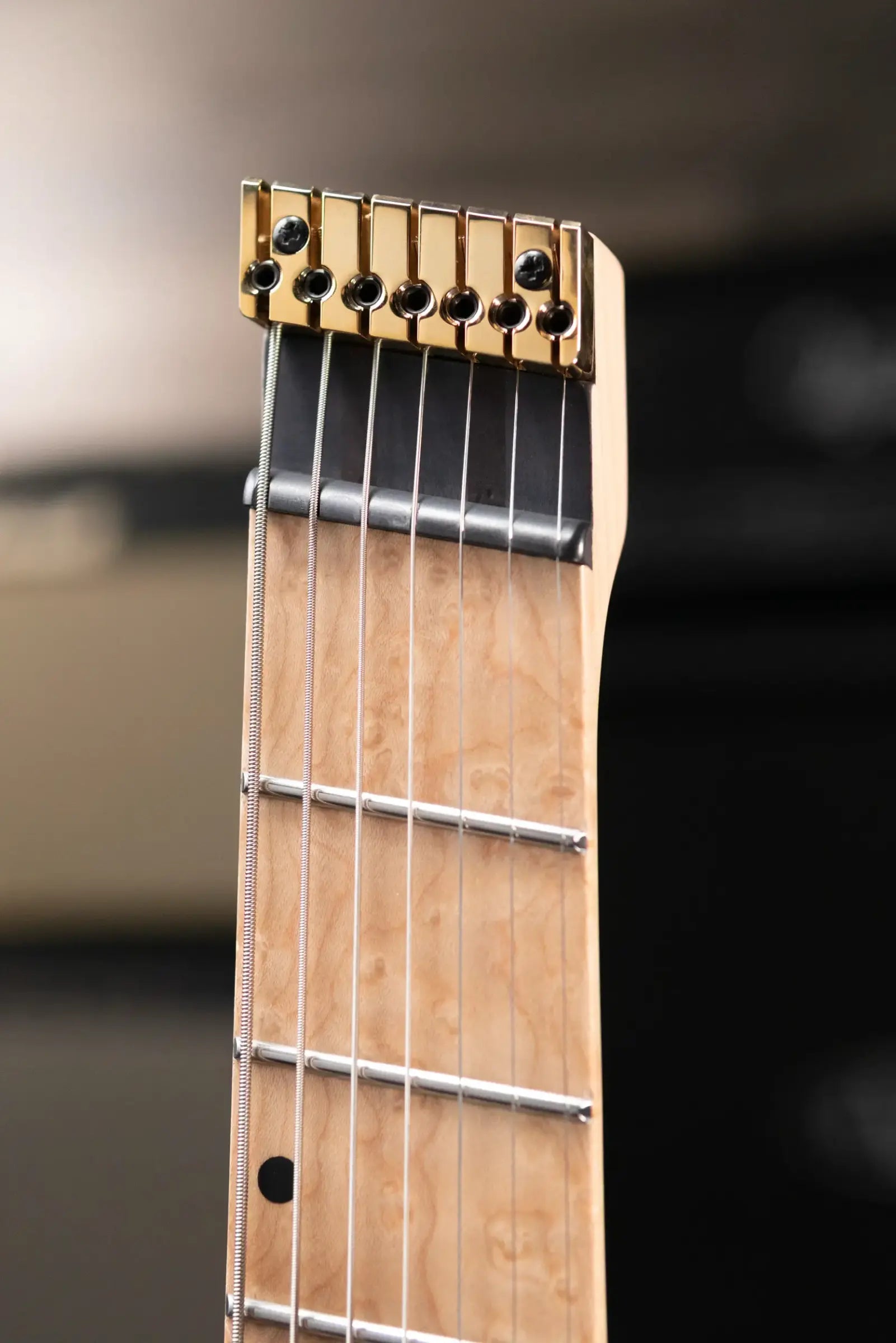 Legator SB-7 Sebastiside Signature 7-String Multi-Scale Headless Electric Guitar - Transparent Black with Gig Bag