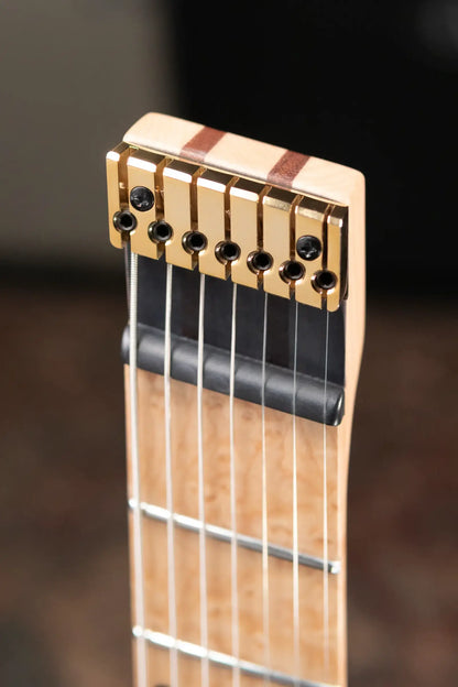 Legator SB-7 Sebastiside Signature 7-String Multi-Scale Headless Electric Guitar - Transparent Black with Gig Bag
